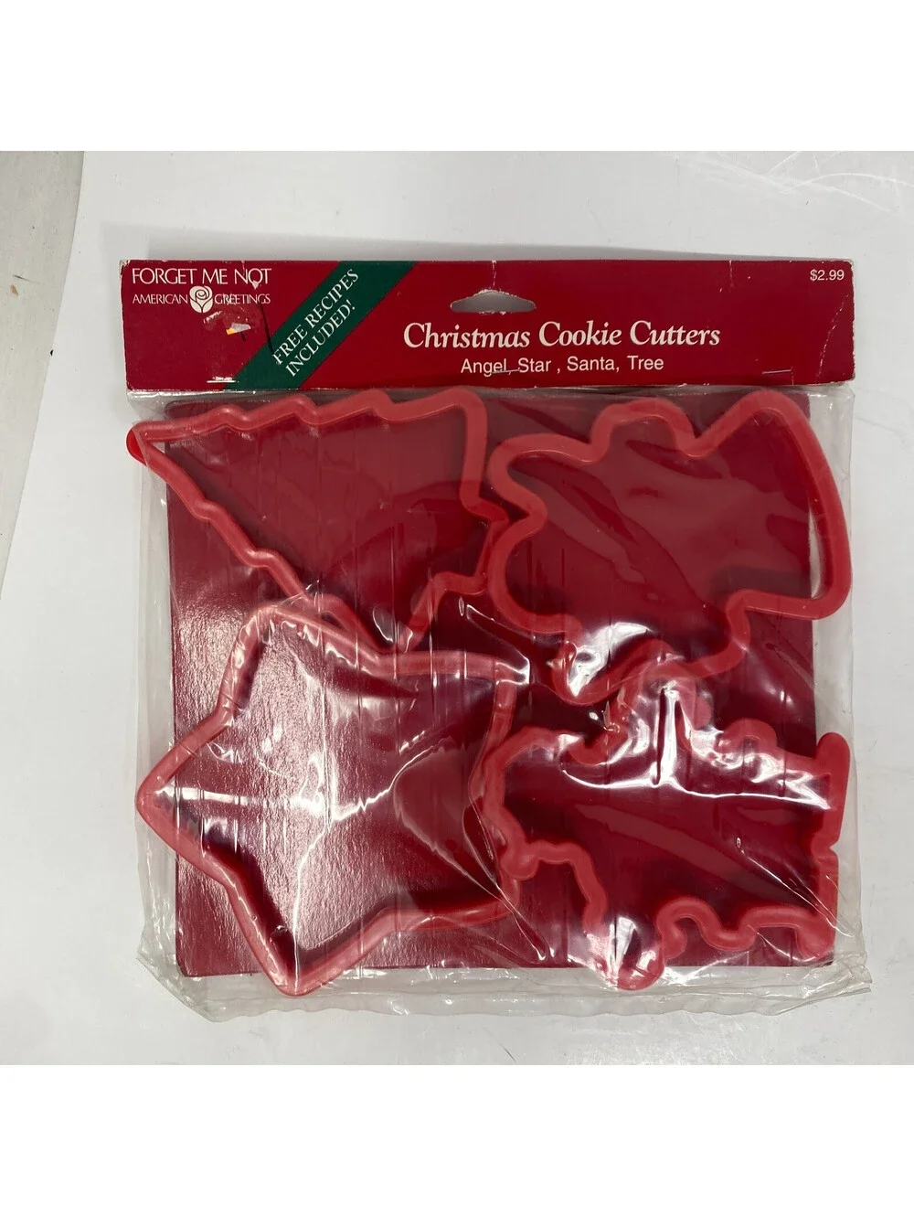 Vtg 1993 American Greetings Christmas Cookie Cutters Angel Star Santa Tree Set